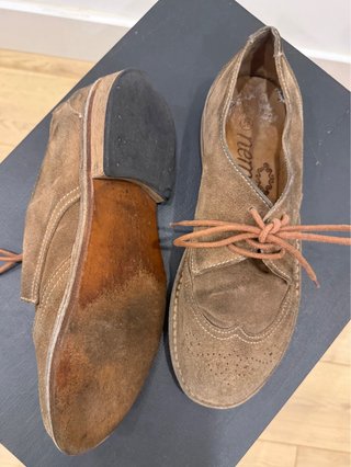 Zapatos Oxford Beige Ante Talla 38