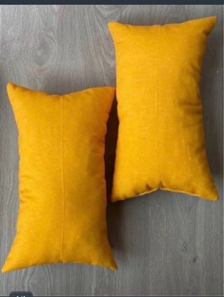 2 Cojines Riñonera Mostaza