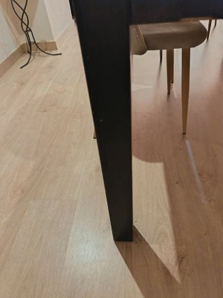 Mesa de comedor extensible de madera