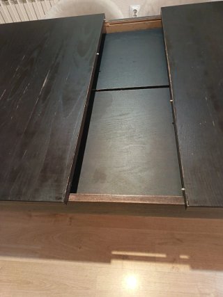 Mesa de comedor extensible de madera