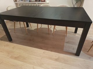 Mesa de comedor extensible de madera
