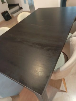 Mesa de comedor extensible de madera