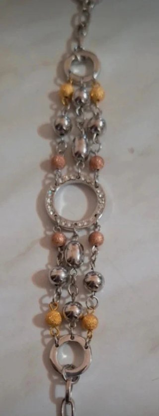 Bracciale donna con perle oro e argento