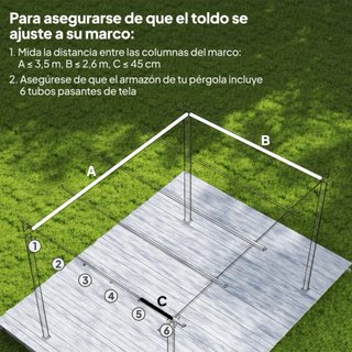 Cubierta Toldo Retráctil 3,5x2,6m