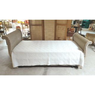 Cama ratán colonial trineo 90x190 cm