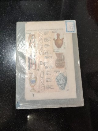 17 hojas Sellos España Cerámica 1987