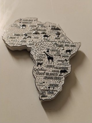 Imán Nevera Mapa África Dibujo