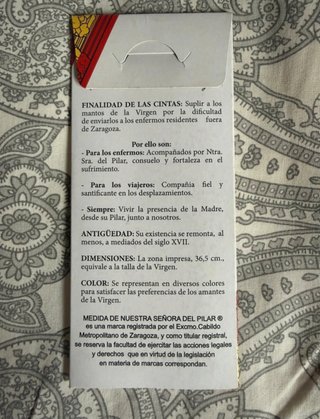 Pulsera Virgen del Pilar España