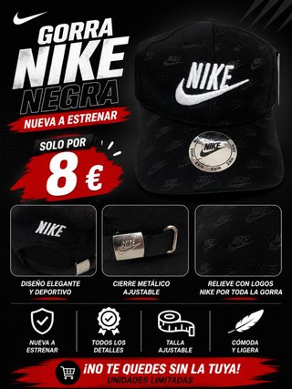 Gorra Nike Negra Nueva