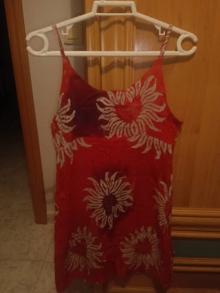 Vestido Protest flores rojas y blancas