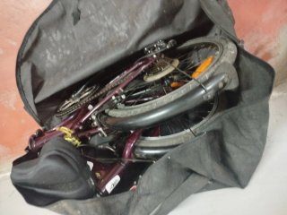 Bicicleta Plegable roja