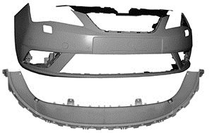 Paragolpes Delantero Imprimado (Con Agujeros Para Lavafaros) para Seat IBIZA IV 2015