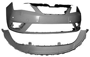Paragolpes Delantero Imprimado (Con Agujeros Para Sensores + Spoiler) para Seat IBIZA IV 2012