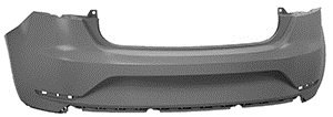 Paragolpes Trasero Imprimado (5 Puertas) para Seat IBIZA IV 2012