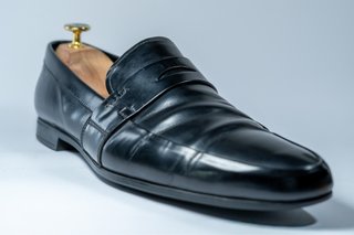 Prada Mocasines Cuero Negro Made in Italy