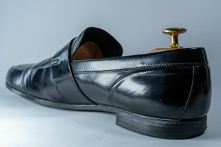 Prada Mocasines Cuero Negro Made in Italy