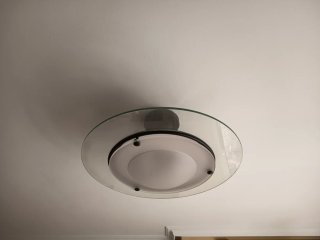 Lámpara de techo moderna cristal y plástico