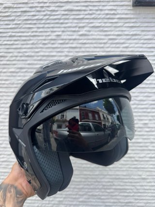 Casco Jet Hebo Talla M Negro