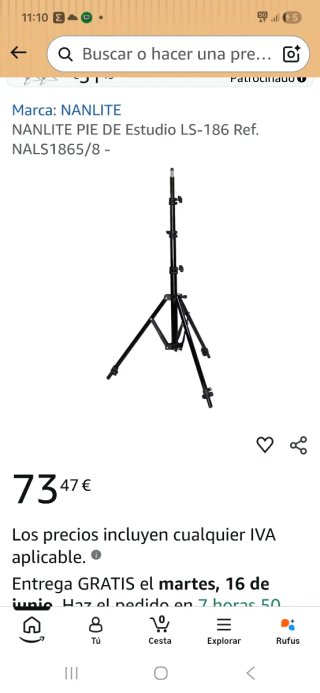 Pareja de Trípodes NANLITE   ajustable