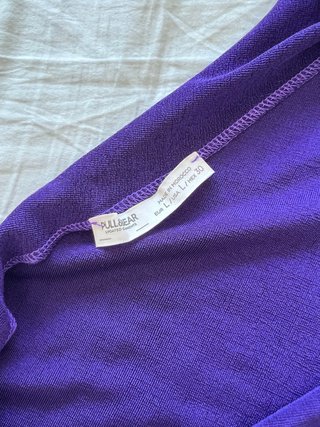 Vestido púrpura drapeado talla única