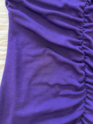 Vestido púrpura drapeado talla única