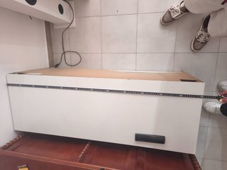 Mueble TV Ikea Blanco con Cristal