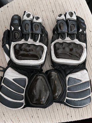 Guantes Moto Invierno Negros y Blancos talla S
