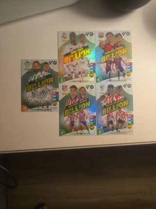 Lote 5 cromos Billion Panini
