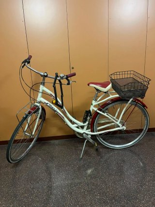 Bicicleta Paseo Cinzia Luxury Blanca/Granate