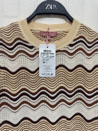 Pantalones de punto con ondas talla única