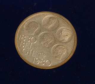 500 Francos Bélgica 1980 Plata