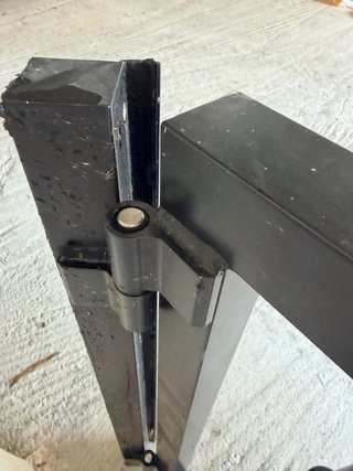 Puerta valla jardín metal negra