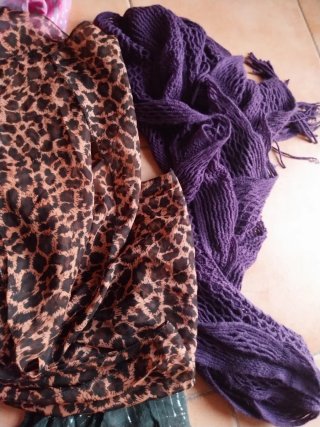 Lote 4 fulares sciarpe pashmine foulard