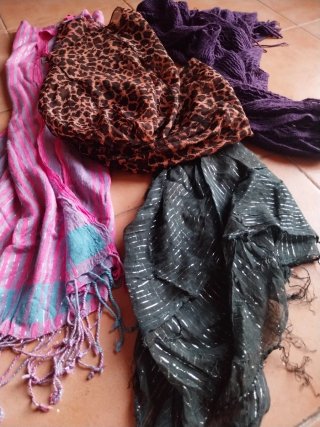 Lote 4 fulares sciarpe pashmine foulard