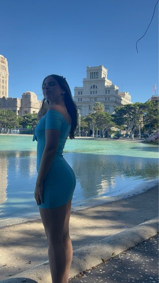 Vestido azul corto