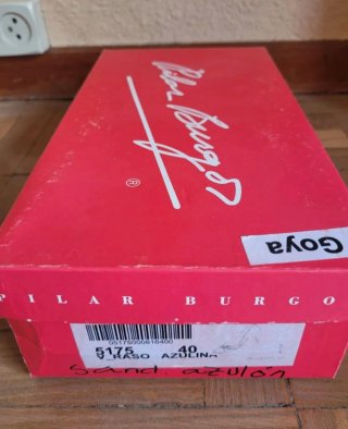 Zapatos de fiesta Pilar Burgos azulón talla 40