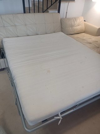Sofá Chaiselongue Piel Beige ¡URGENTE HOY!