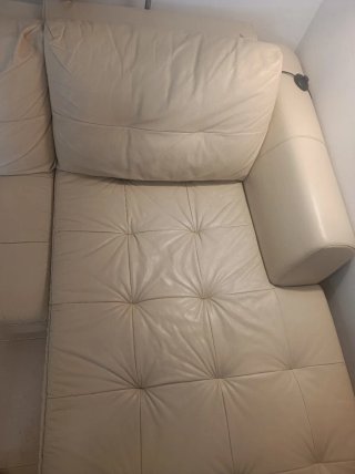 Sofá Chaiselongue Piel Beige ¡URGENTE HOY!