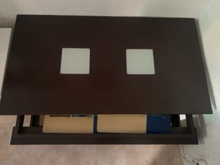 Mesa de centro moderna madera y cristal