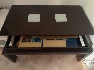 Mesa de centro moderna madera y cristal