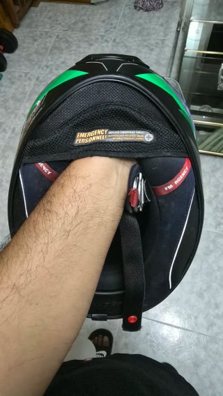 Casco Scorpion Talla M Negro y Verde