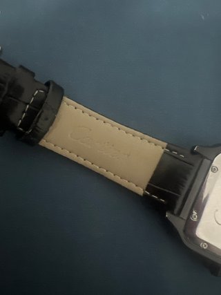 Reloj Negro Estilo Cartier Santos
