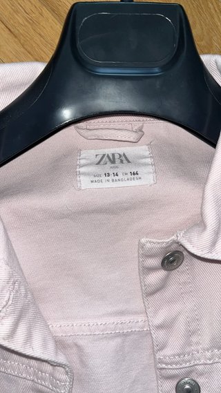 Cazadora vaquera rosa palo Zara 13-14 años