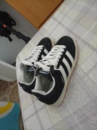 Zapatillas Adidas Campus Negras y Blancas