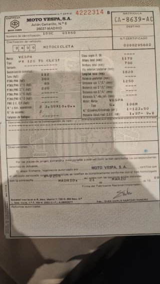 Vespa 125 Elestar Roja 1989 Restaurada