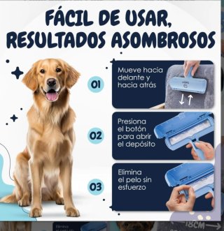 Rodillo quita pelos mascotas PawVerse