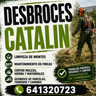 Se ofrecen trabajos de Desbroces y mantenimiento