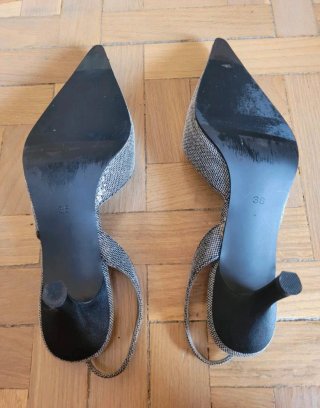 Zapatos de fiesta plateados Menbur Talla 38