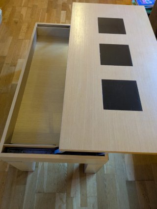 Mesa de centro madera y cristal