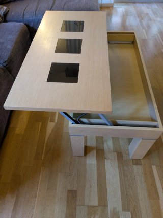 Mesa de centro madera y cristal